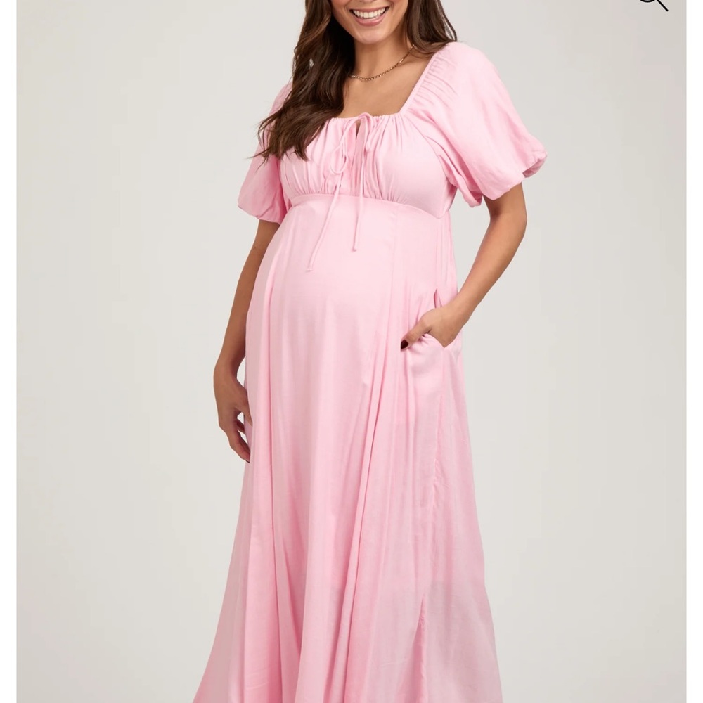 Pink Blush Maternity Dress (Baby Shower)